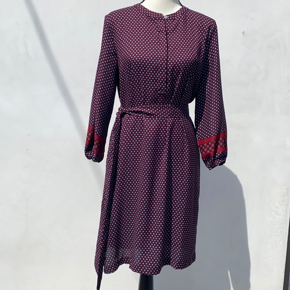 LOFT casual light colorful button front dress
